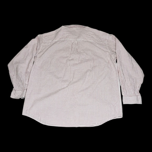 LL Bean Mens XL Seersucker Button Down Shirt Red White Plaid Long Sleeve Casual - Picture 2 of 8